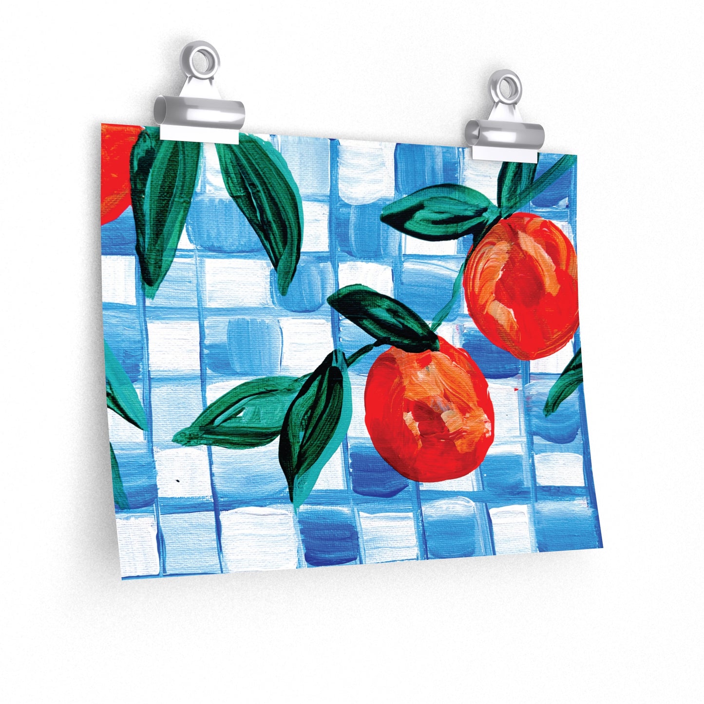 Blue Checkers and Oranges - Fruit Mini Series- 2023