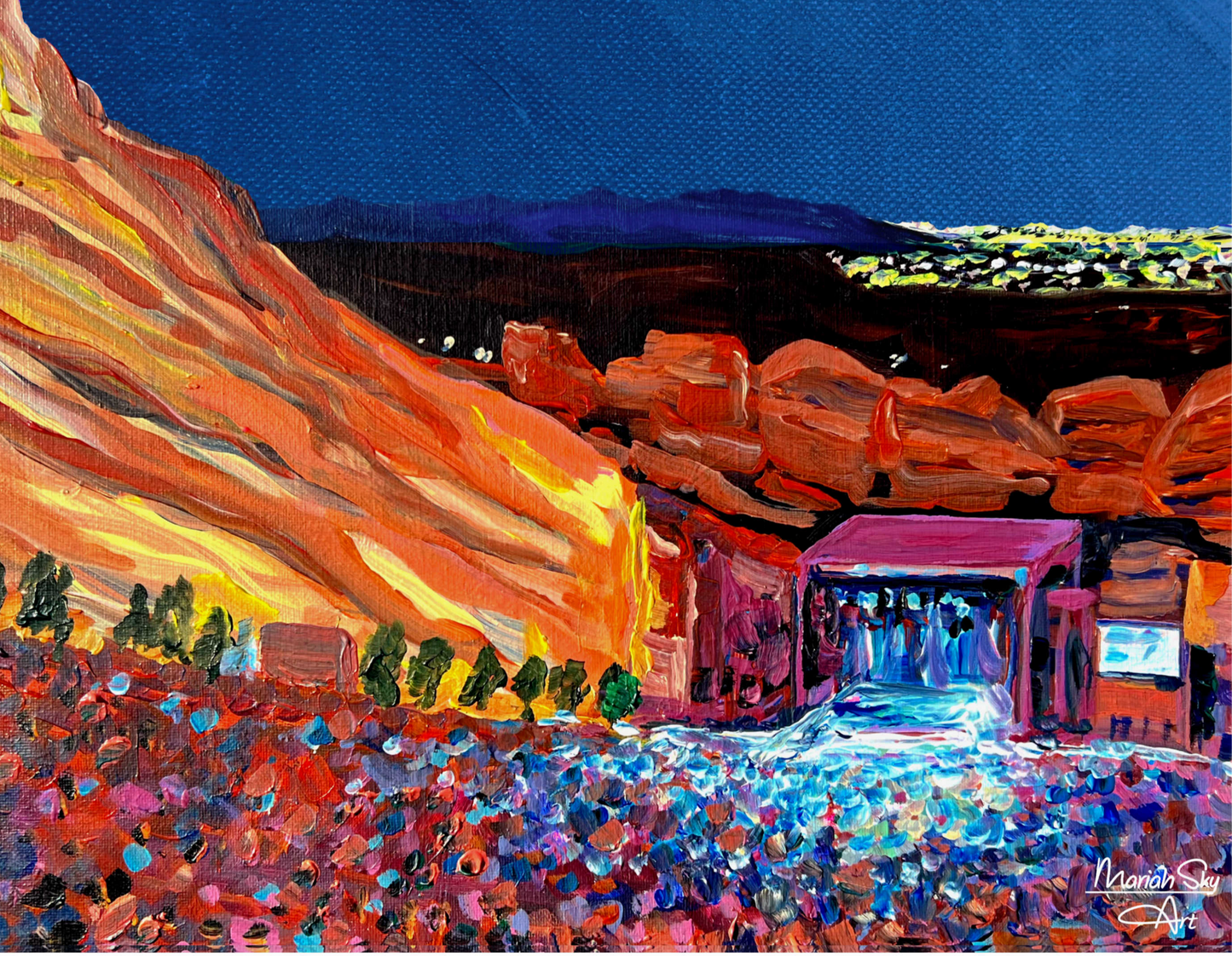 Red Rocks at night- 8 x 10- DIGITAL DOWNLOAD