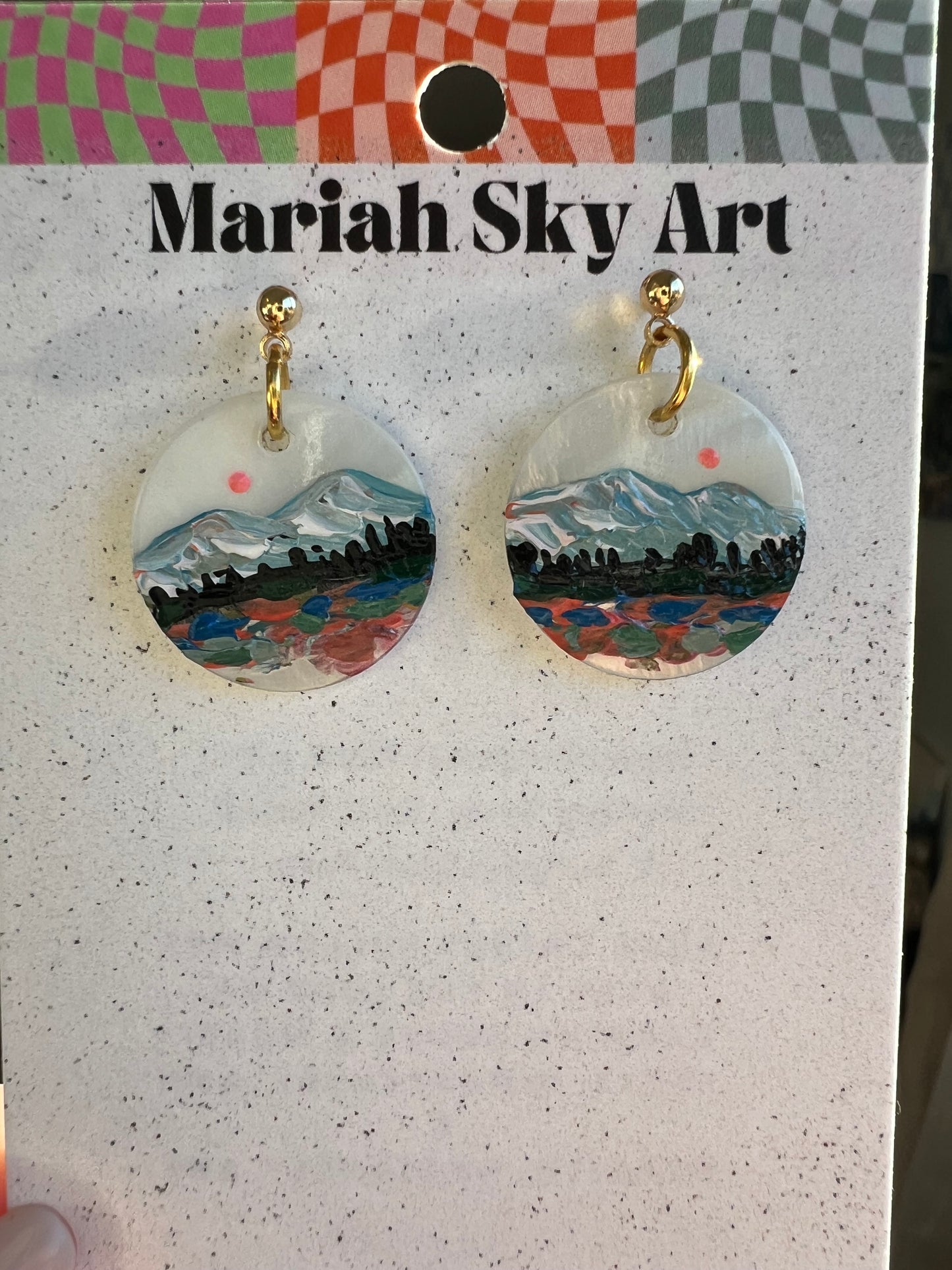 Small painted earrings #1