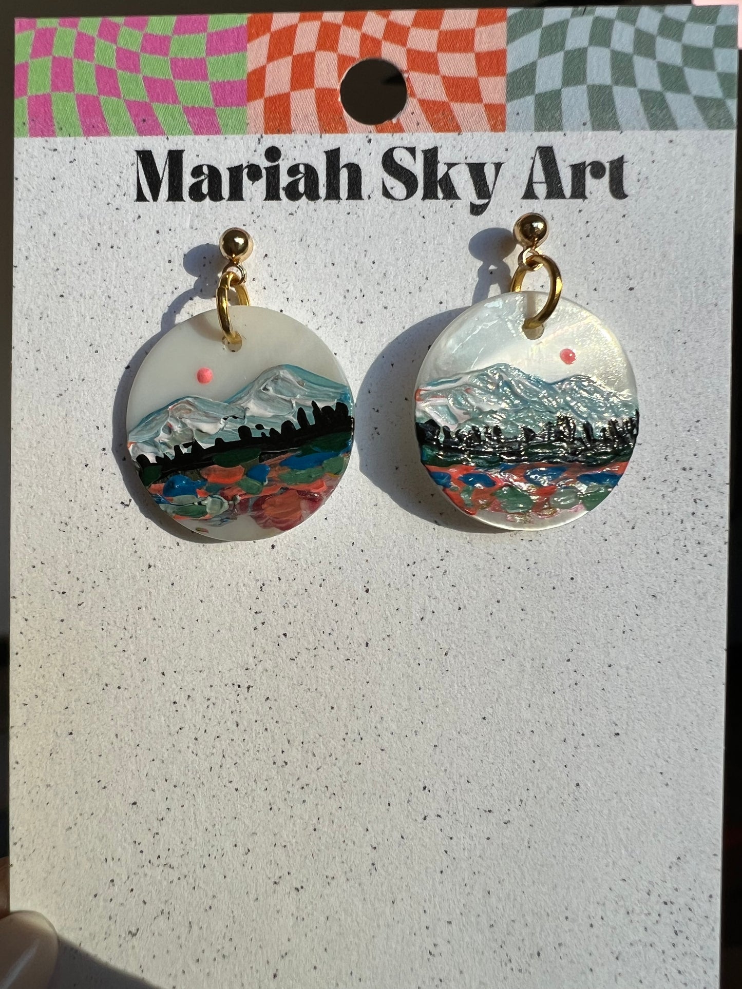 Small painted earrings #1
