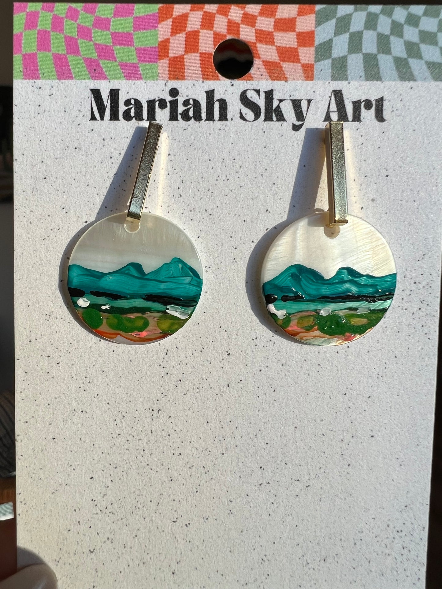 Small painted earrings #2