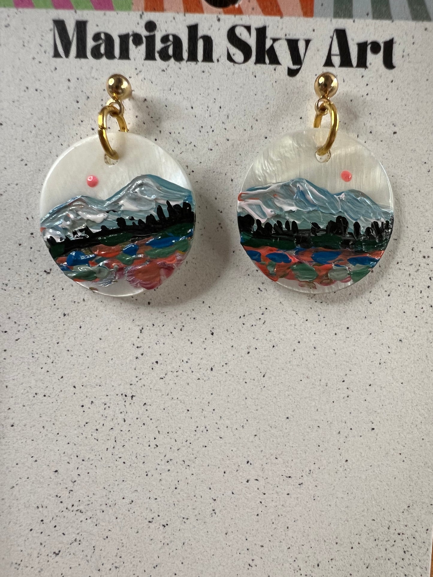 Small painted earrings #1