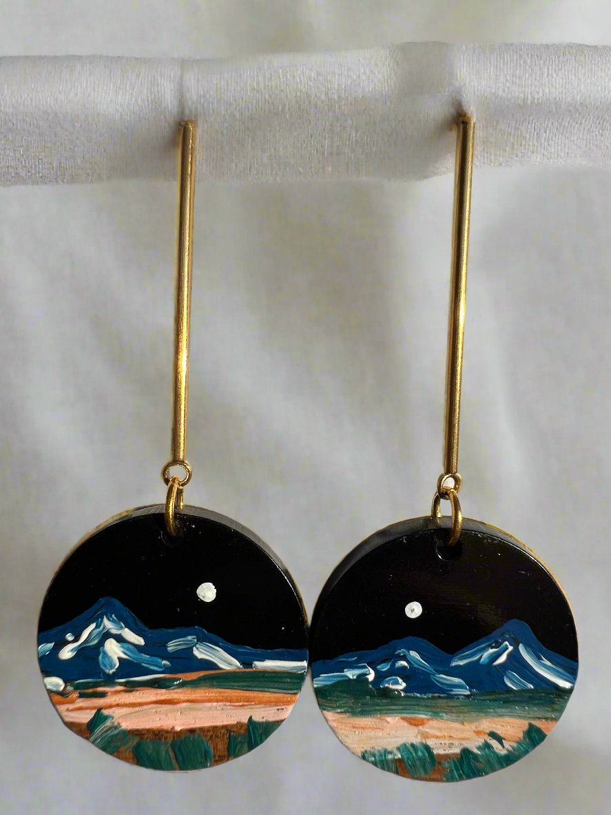 28mm Resin & Walnut Wood Landscapes #3