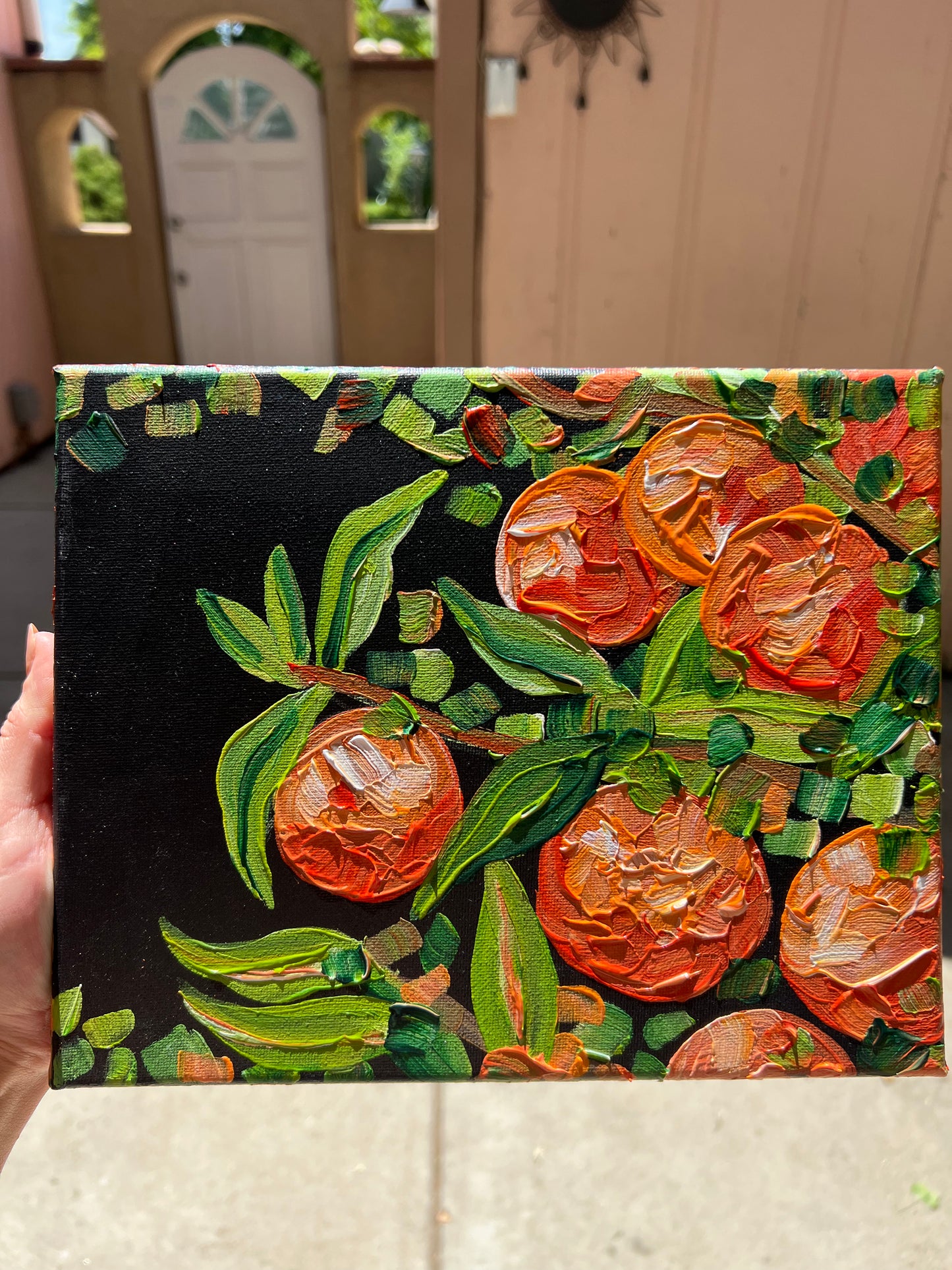 “Oranges & texture” 2023 Checkerboard fruit series