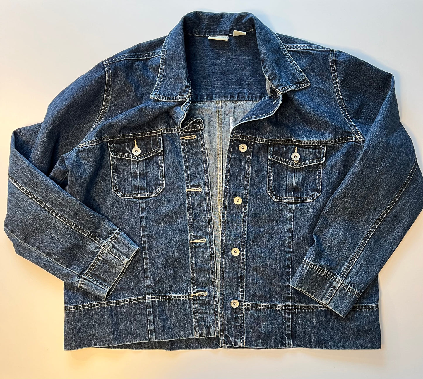 Denim on denim quilted patch Jacket