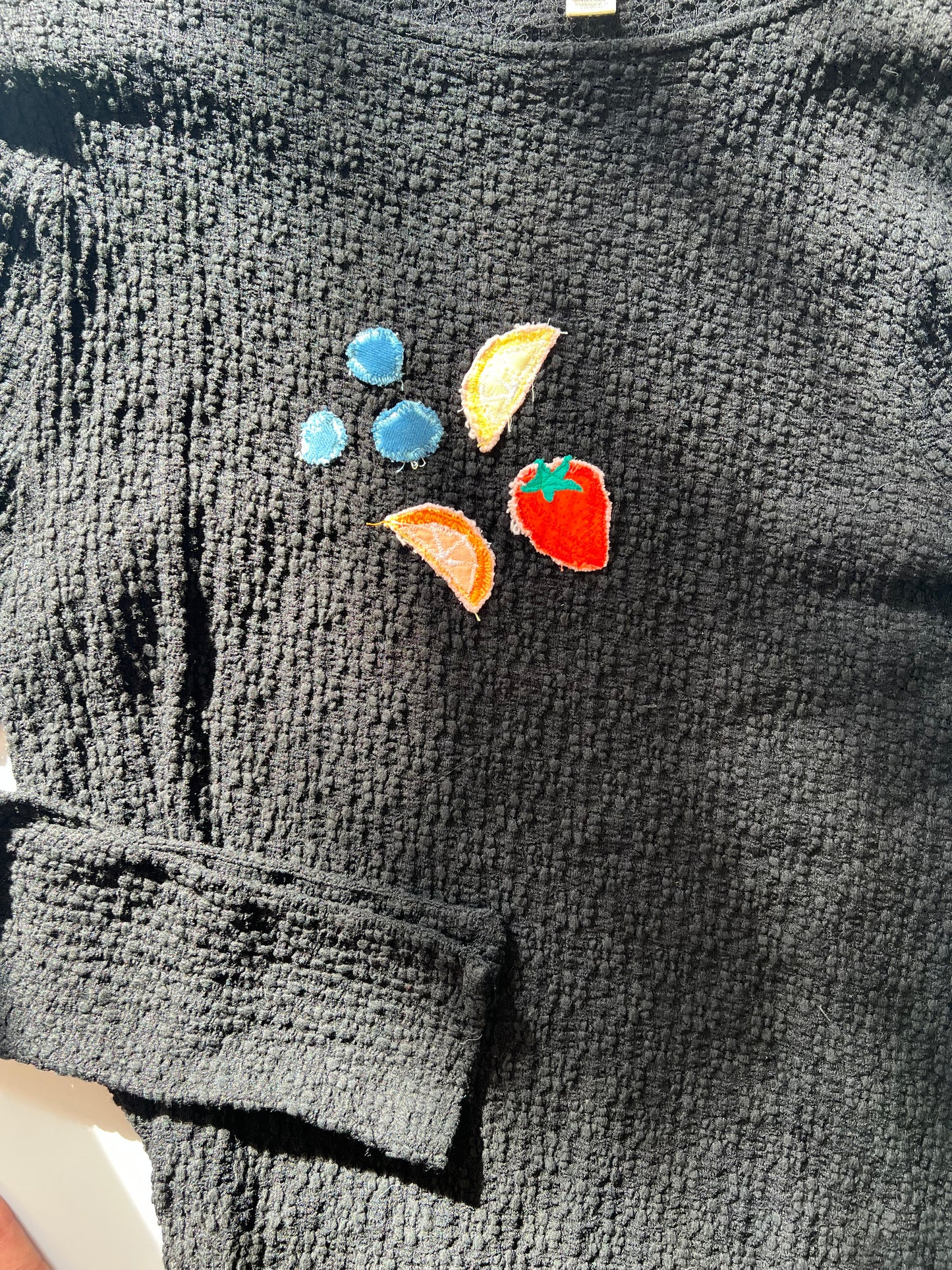 Fruit lace long sleeve- anthro xl