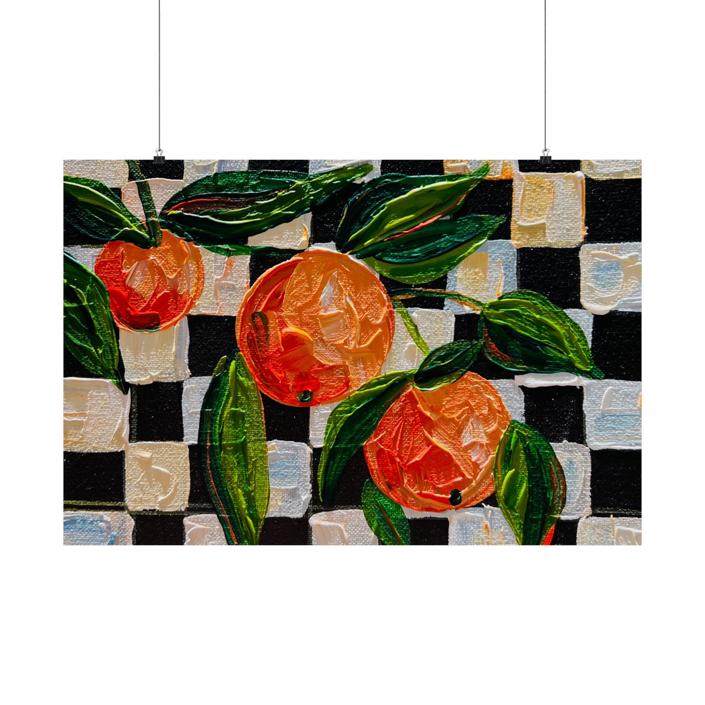 Checkerboard Oranges - Fruit Mini Series- 2023