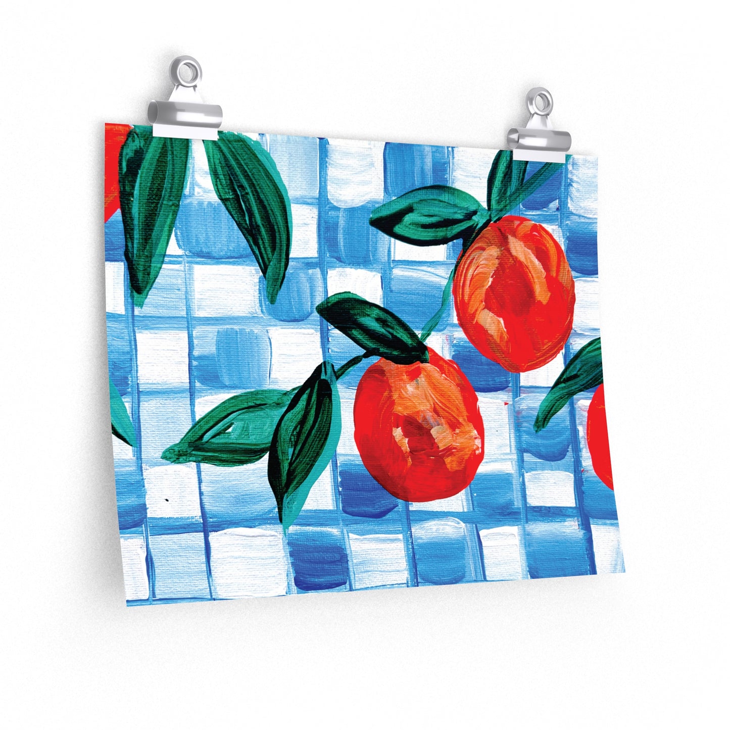Blue Checkers and Oranges - Fruit Mini Series- 2023