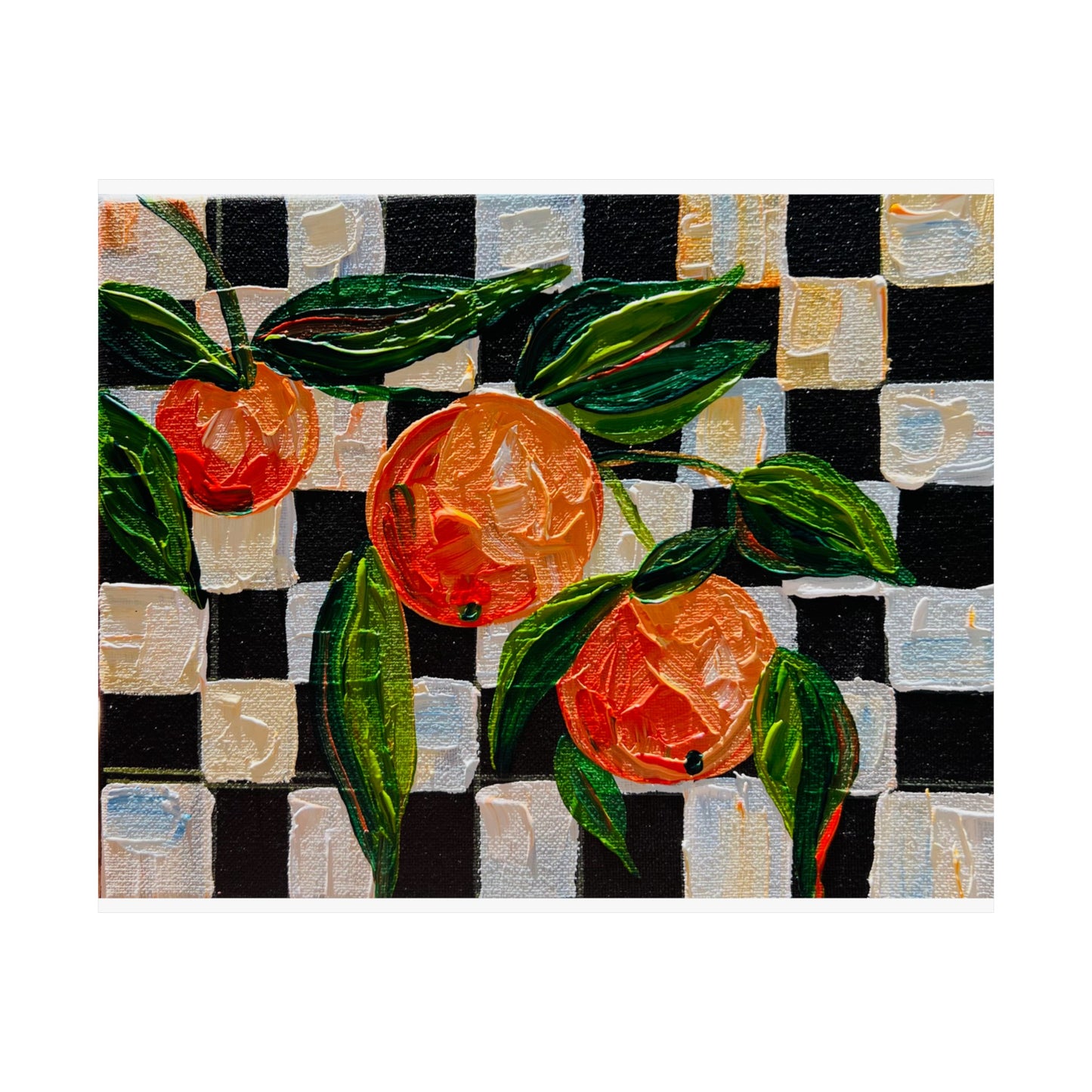 Checkerboard Oranges - Fruit Mini Series- 2023