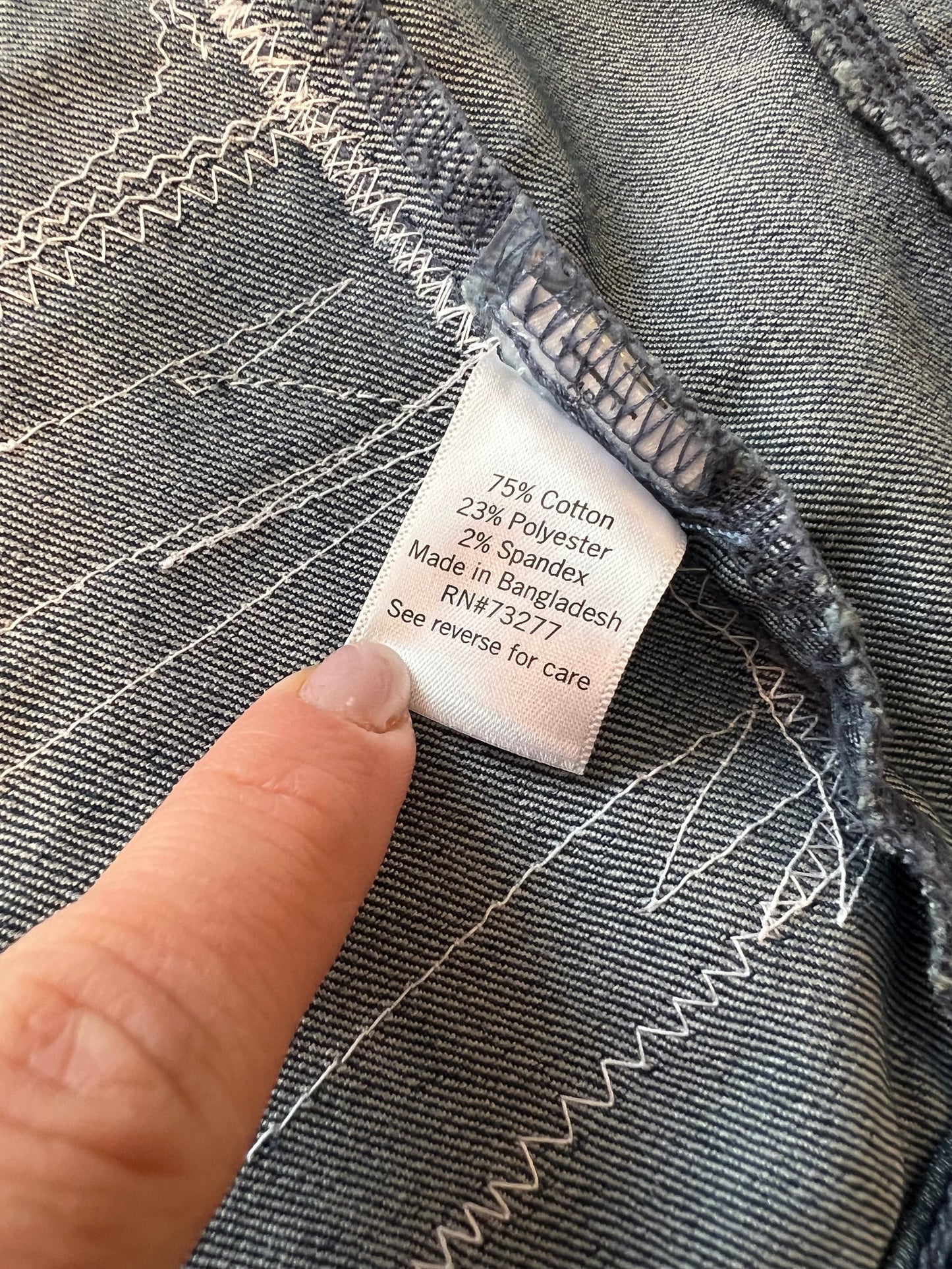 All denim patch on stretchy denim jacket