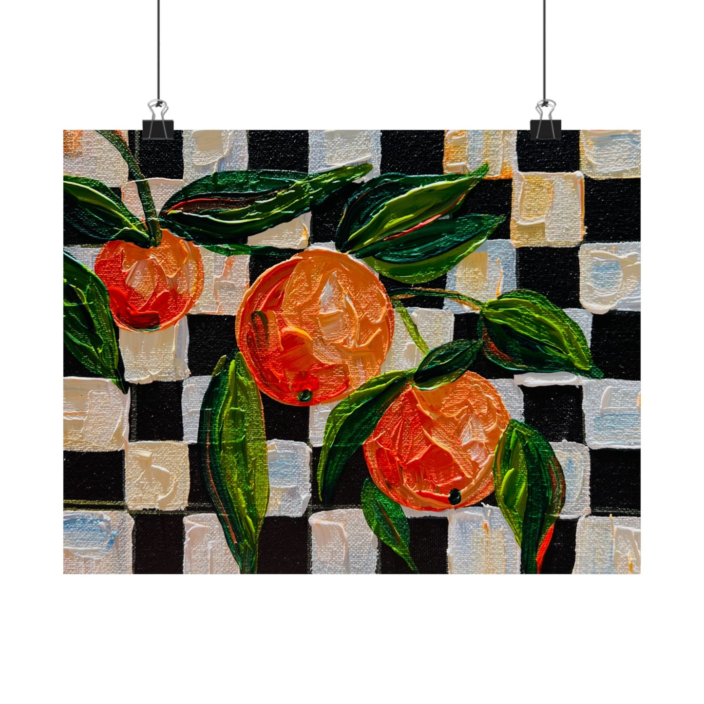 Checkerboard Oranges - Fruit Mini Series- 2023