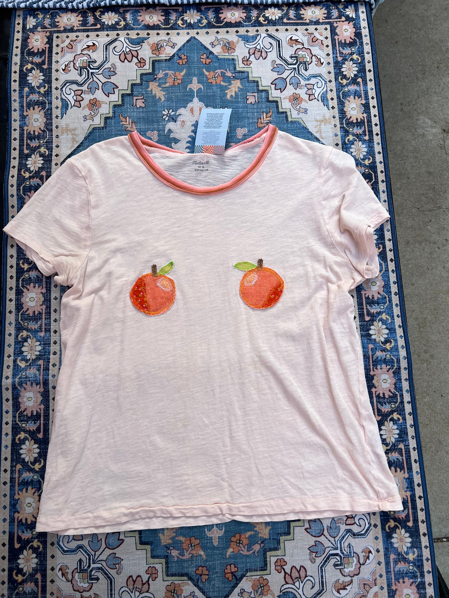 Madewell peach boobs t