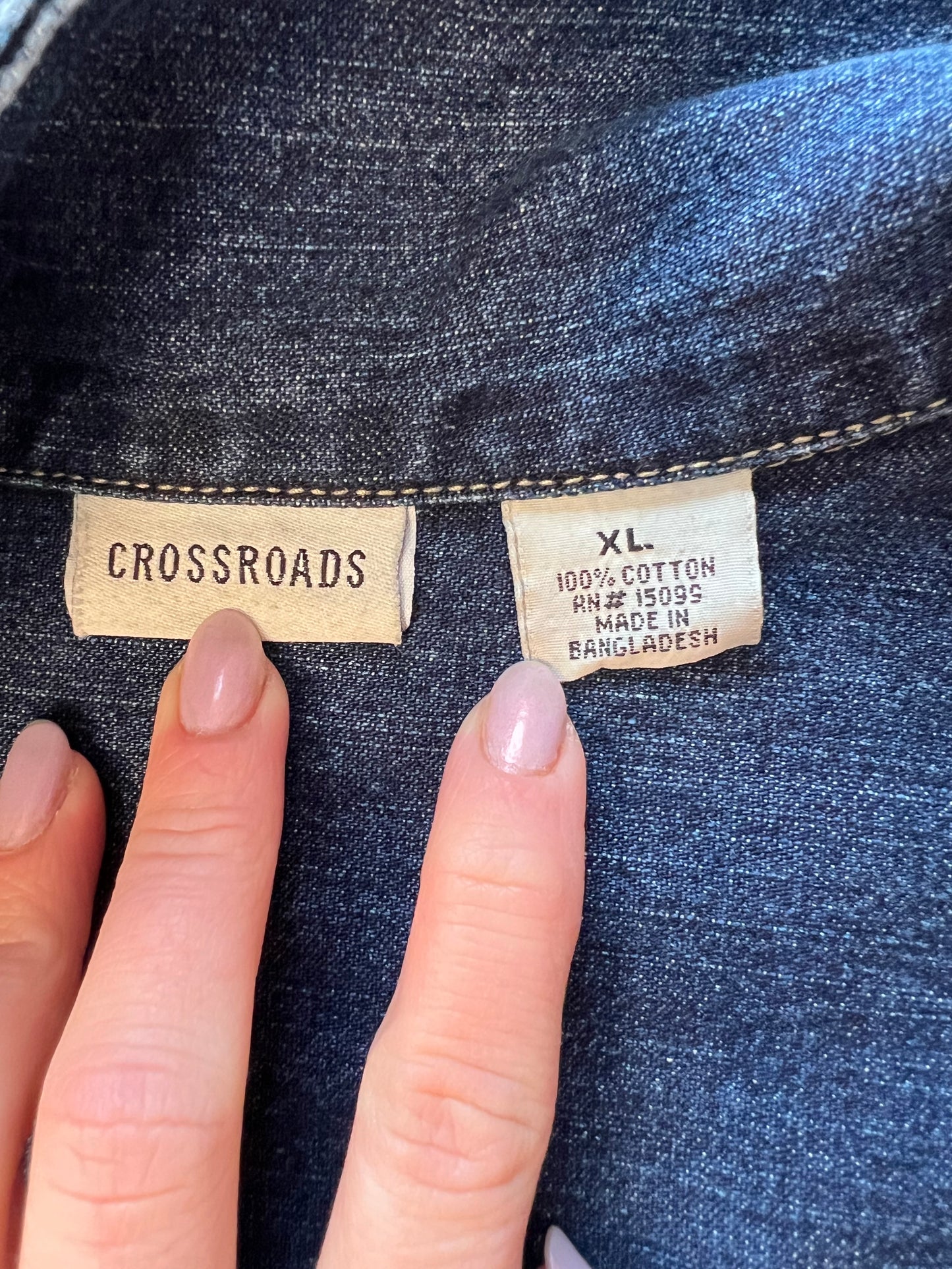 Denim on denim quilted patch Jacket