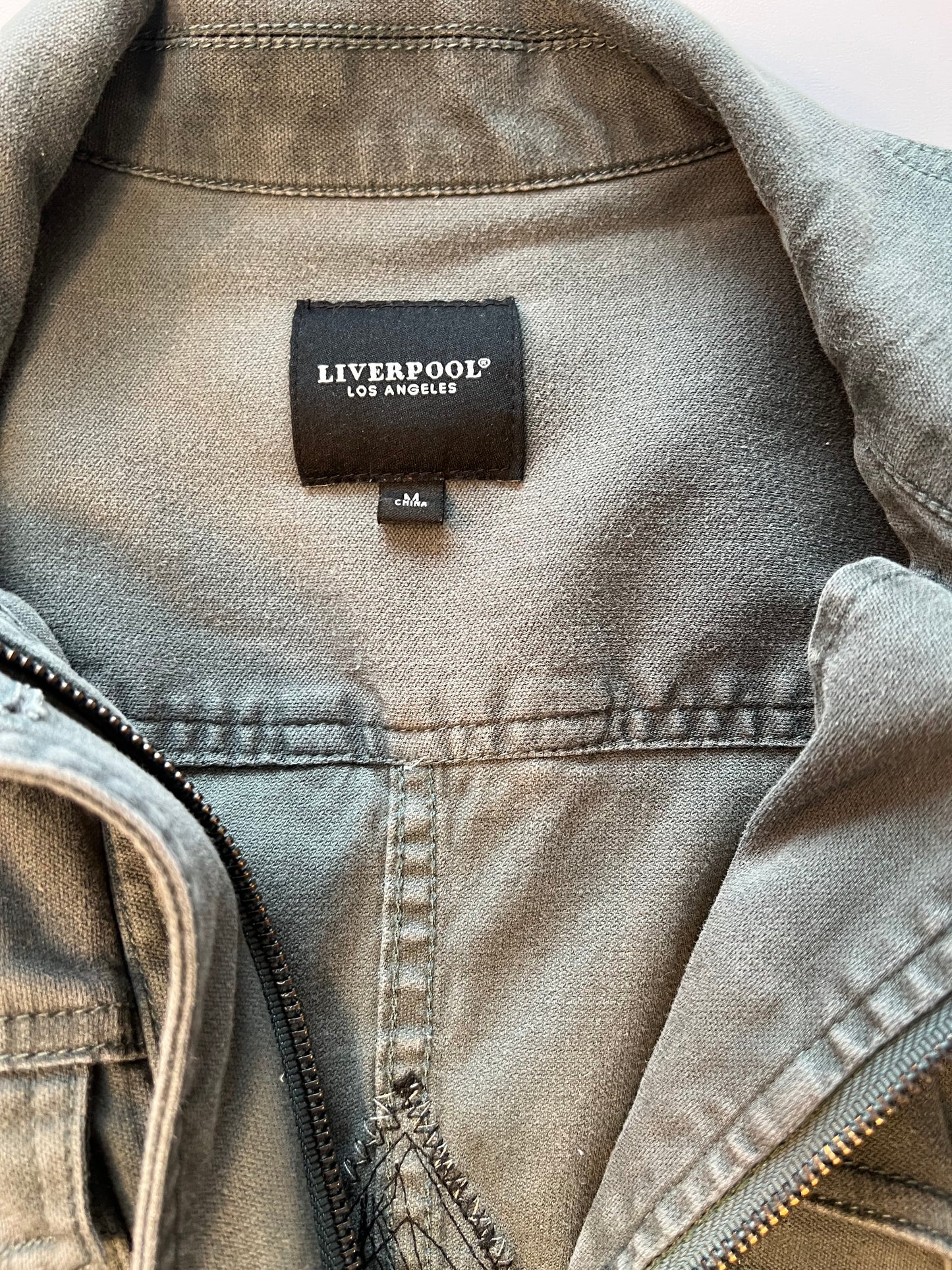 Greenish/blue floral patch jacket