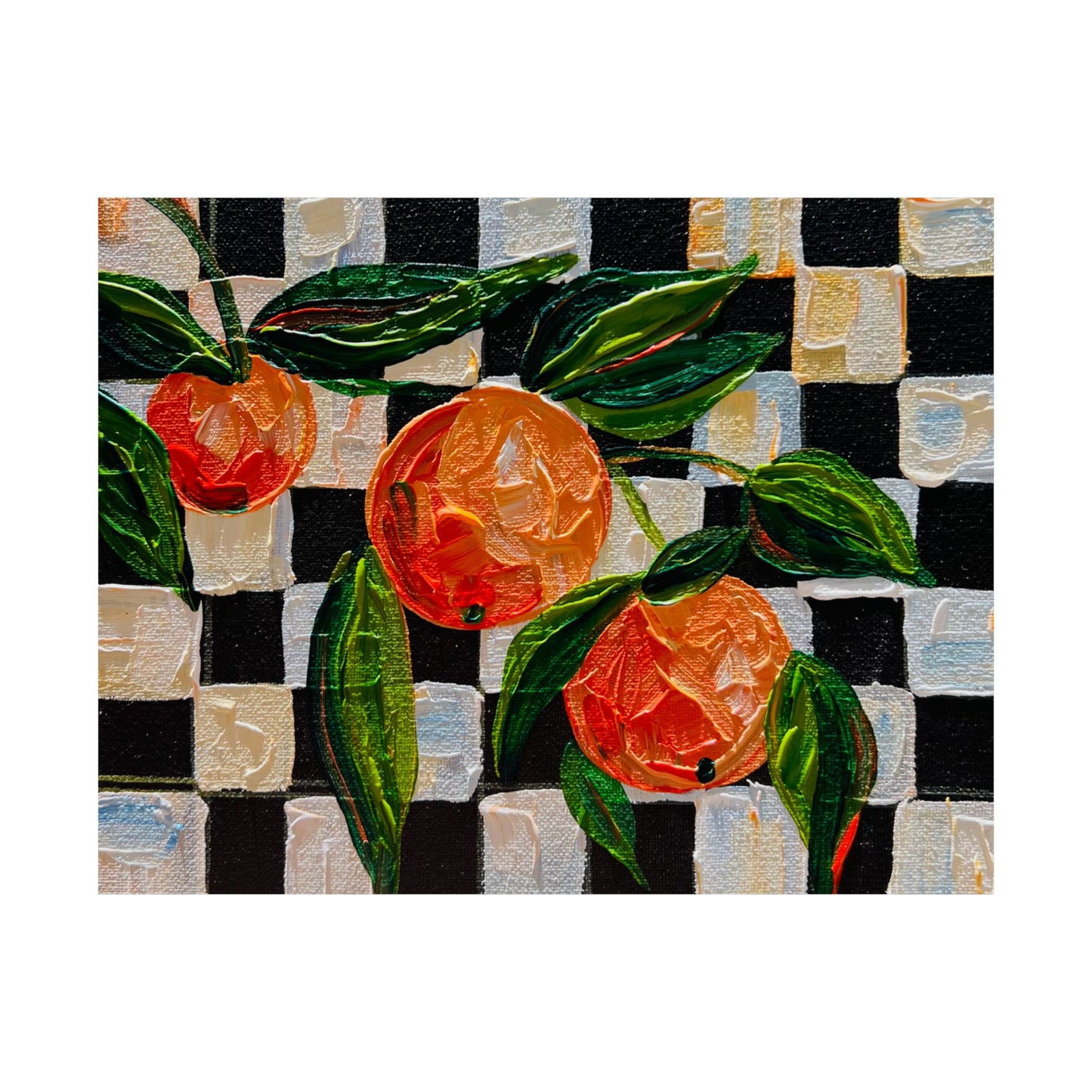 Checkerboard Oranges - Fruit Mini Series- 2023