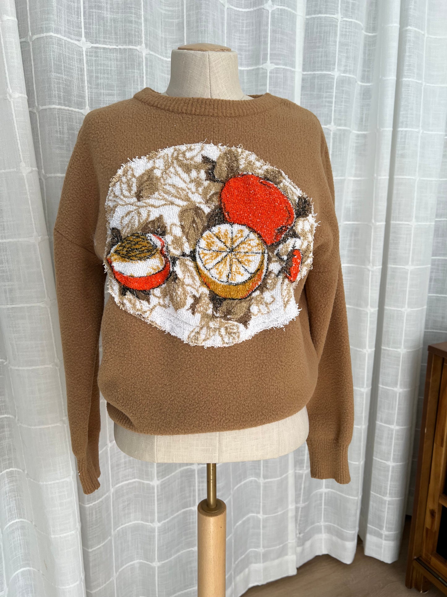 Vintage fruit towel pullover