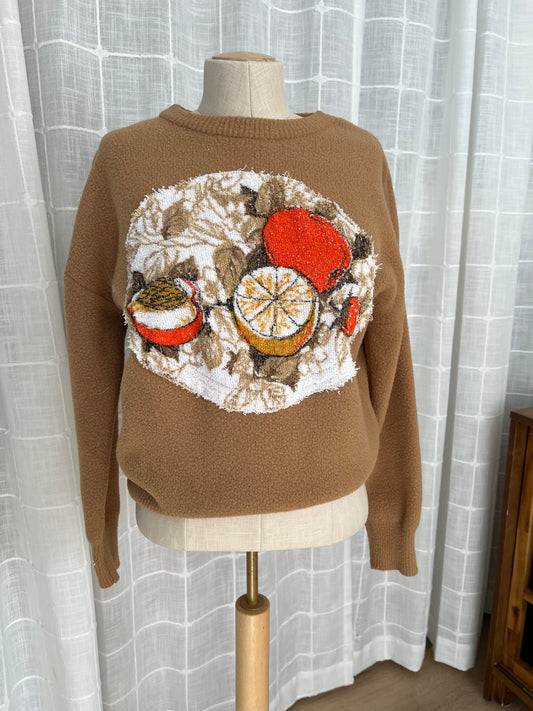 Vintage fruit towel pullover