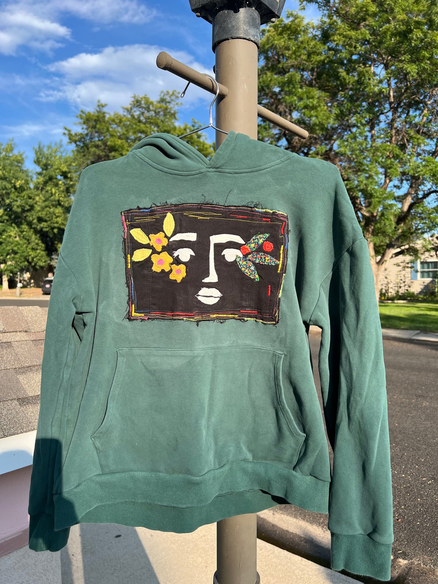 Face art stretchy hoodie