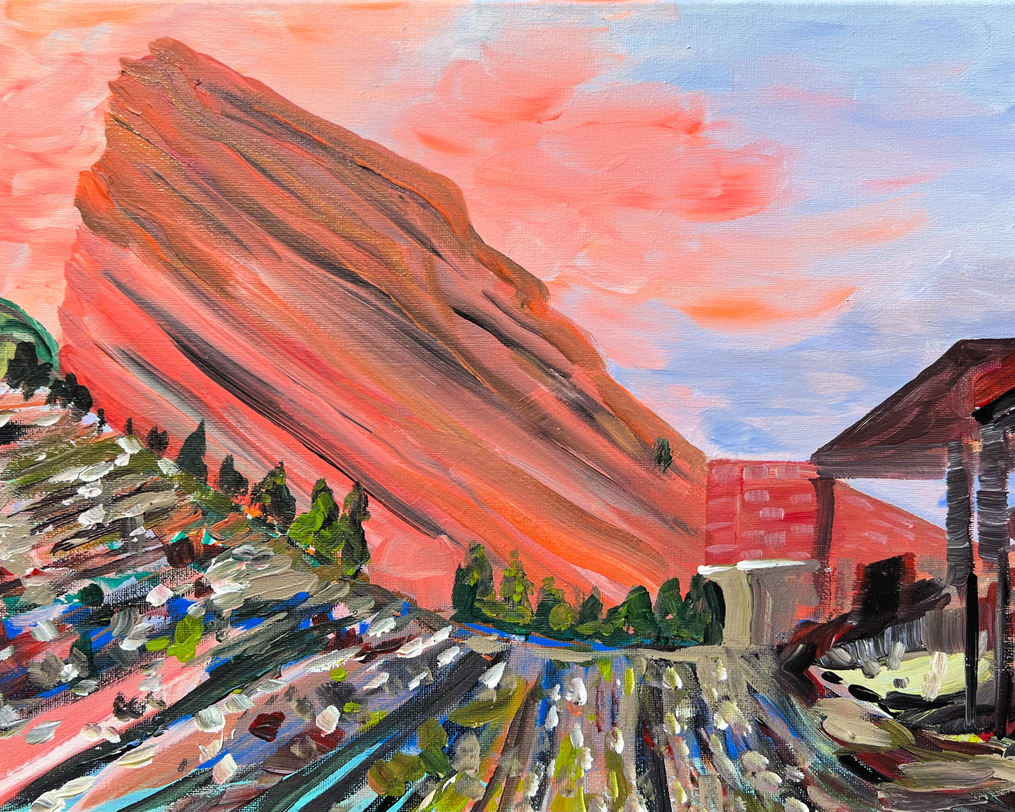Red Rocks At Sunset Print