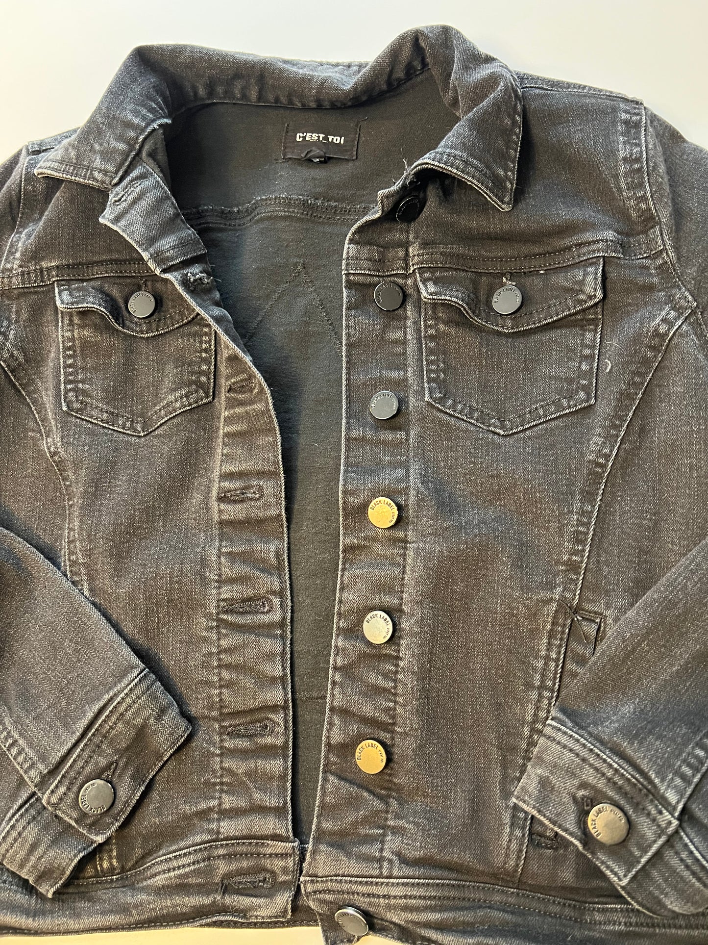 Black denim jacket