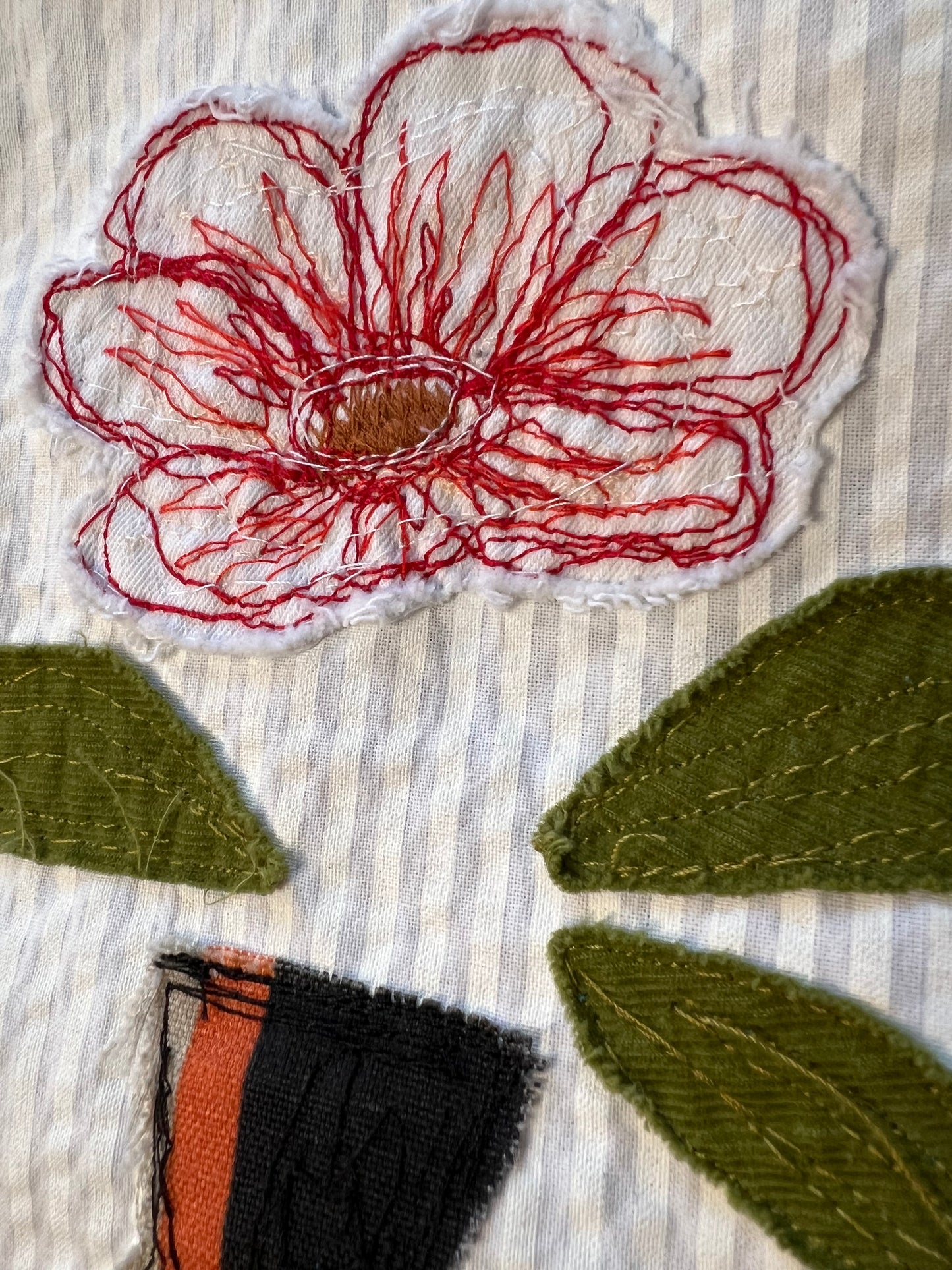 Super stretchy plus size denim jacket with embroidered floral patch