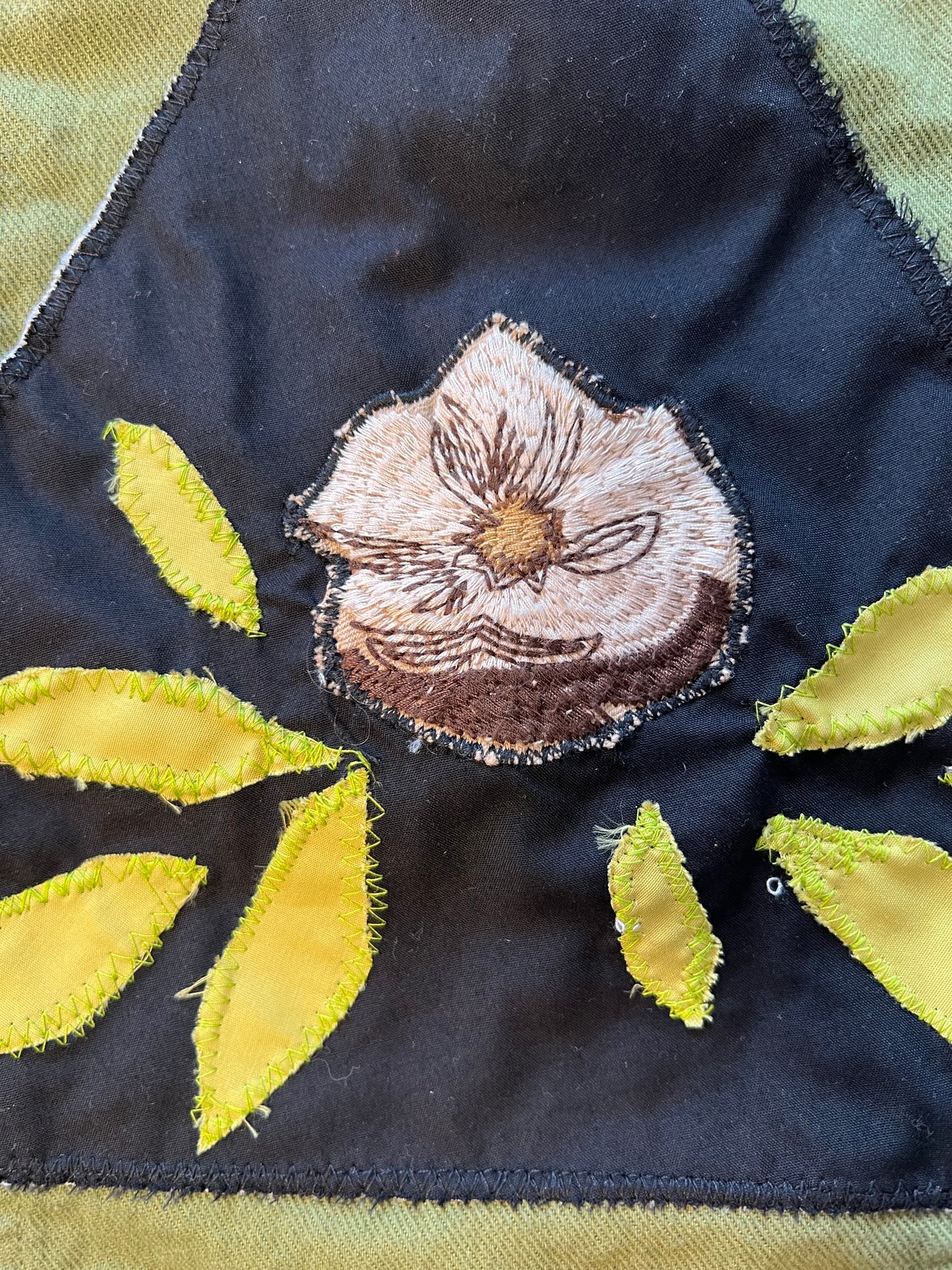 Green Boden Jackey with floral embroidered patch