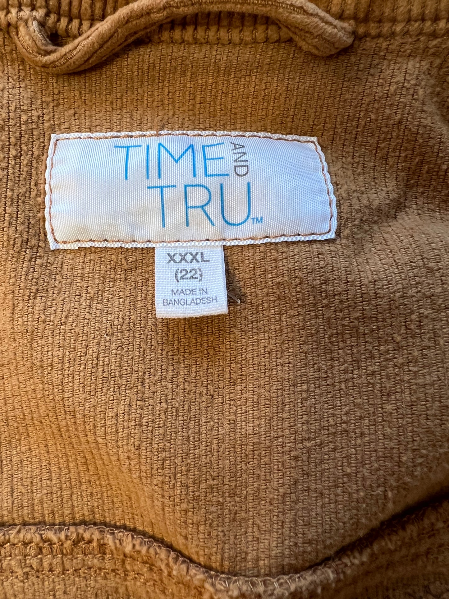 Brown Corduroy jacket with floral embroidered patch