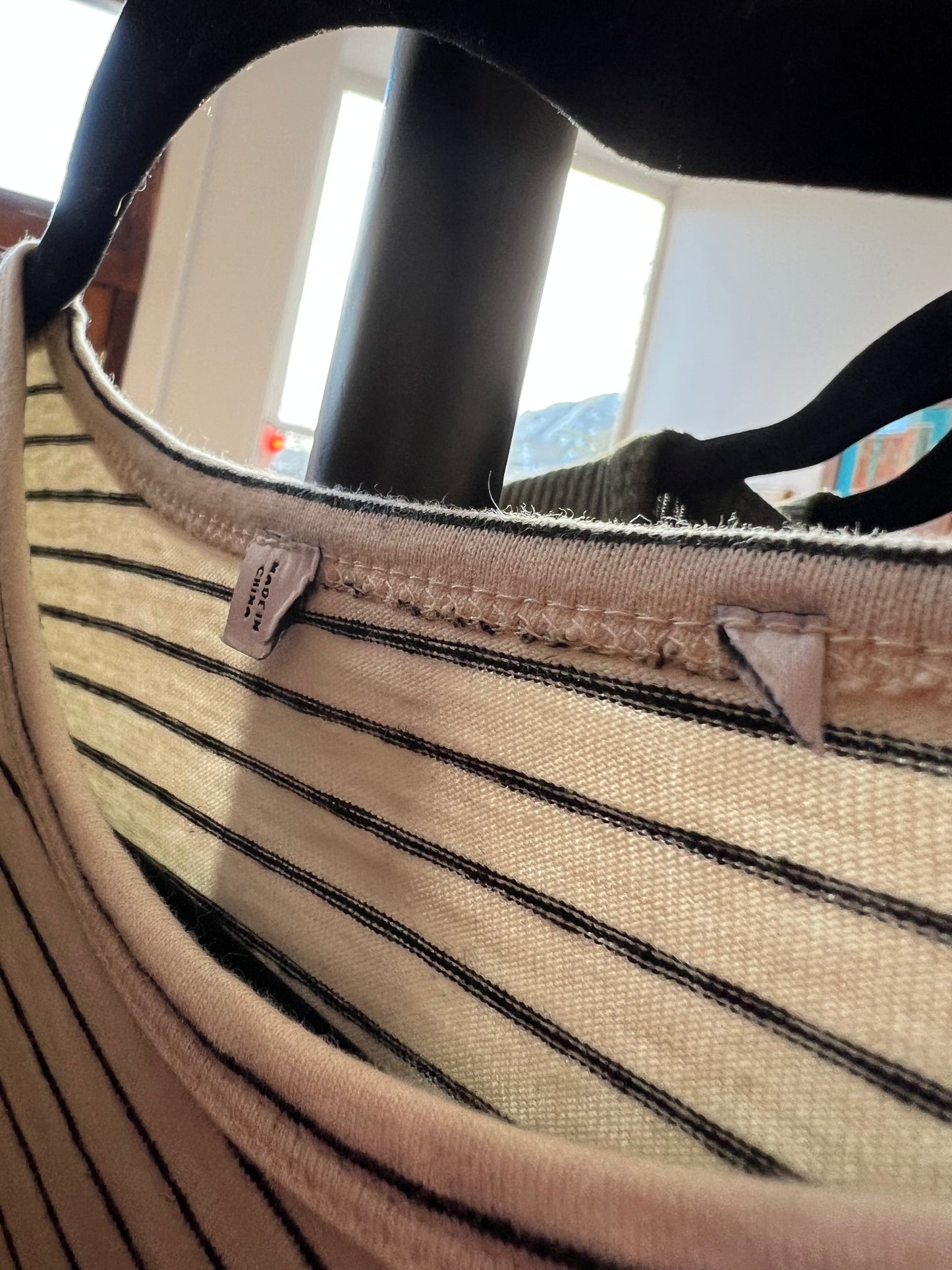 Striped long sleeve- flower patch- aprox large