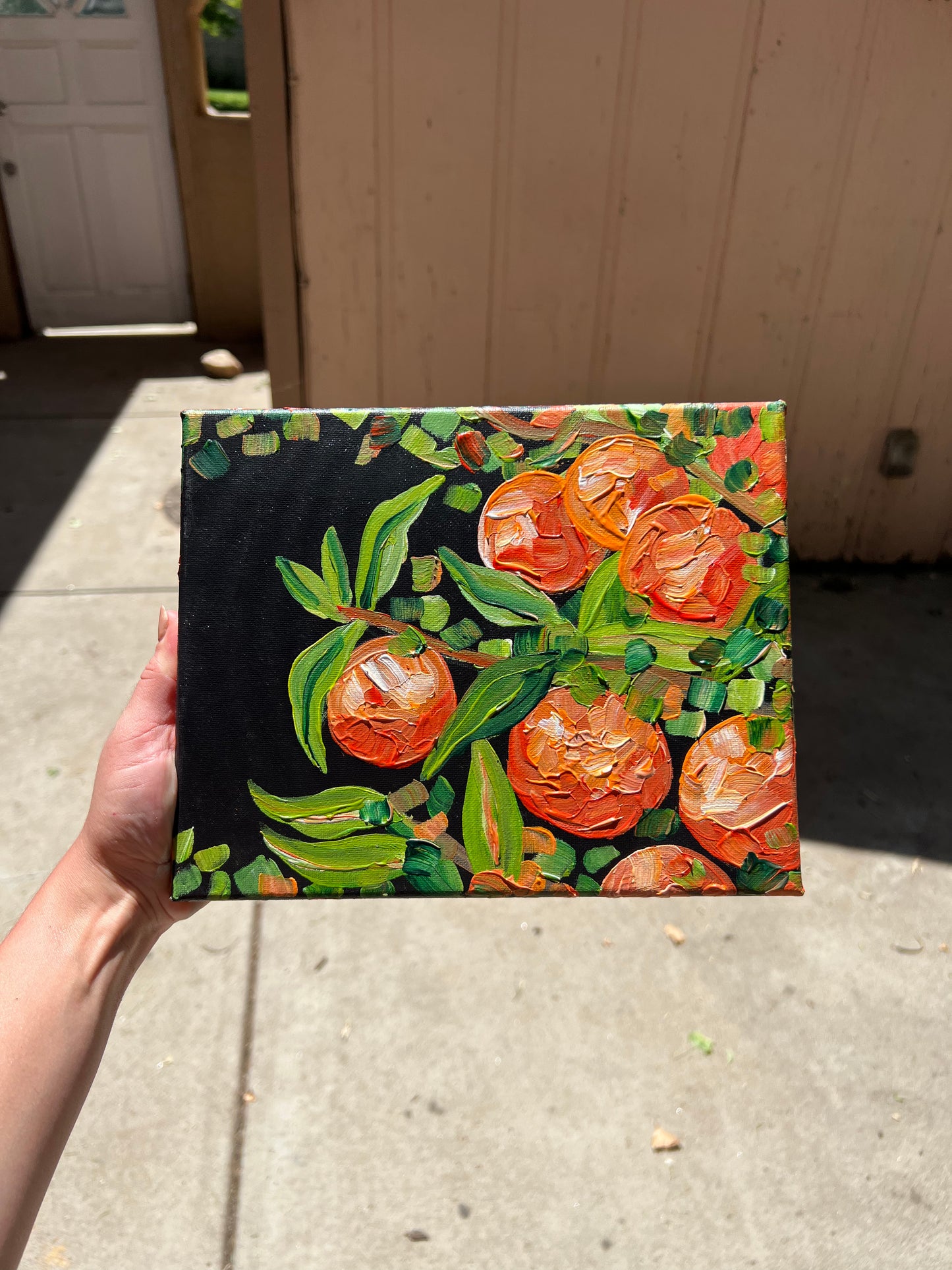 “Oranges & texture” 2023 Checkerboard fruit series