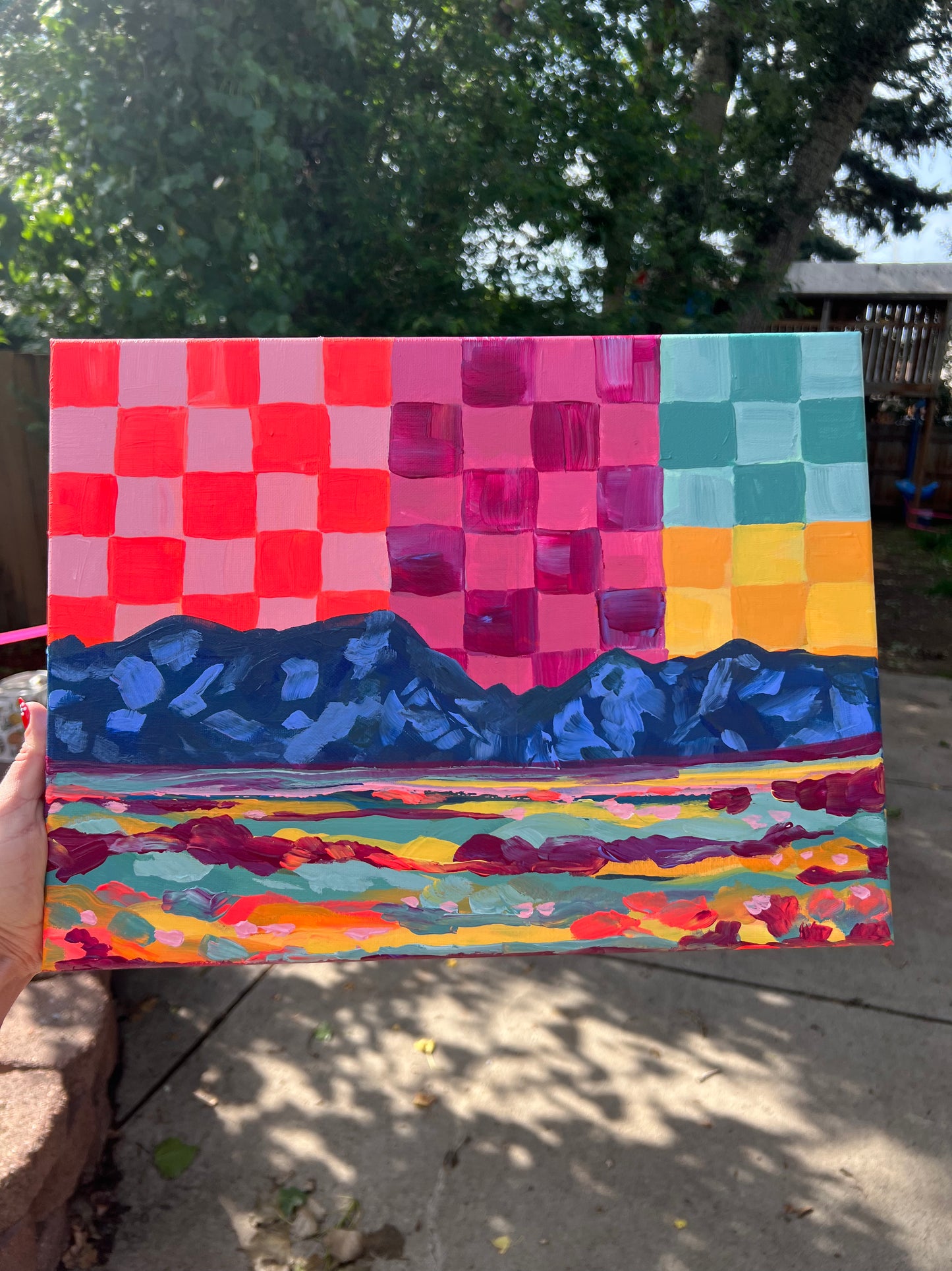 “Color blocks in Boulder” 2023 Checkerboard Rockies series